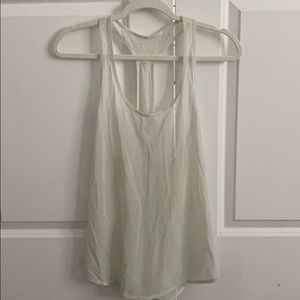 White mesh lululemon racer back workout tank